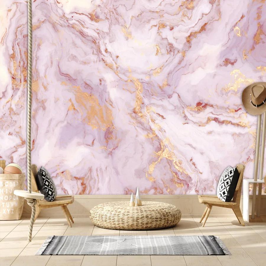 

3d Pink Marble Wallpapers For Living Room Wall Mural Stickers Bedroom Living Room Marble Mural Home Decor 200 cm(W) x 140 cm(H)