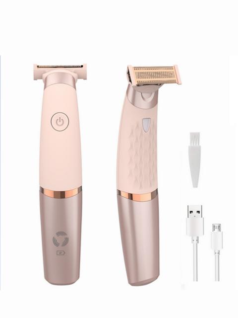 

Жіноча косарка для лобка, частина, що запобігає порізам, Тример для інтимного волосся для паху Машинка для статевої стрижки Під пахвами Бікіні Бритва для жінок Делікатна бритва бежевий