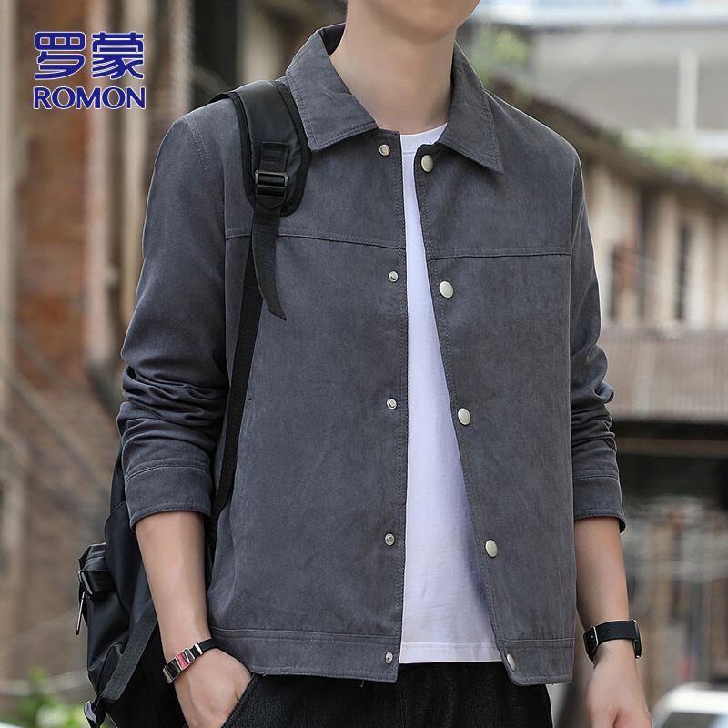 ROMON Men's Autumn/Winter Casual Collared Jacket
