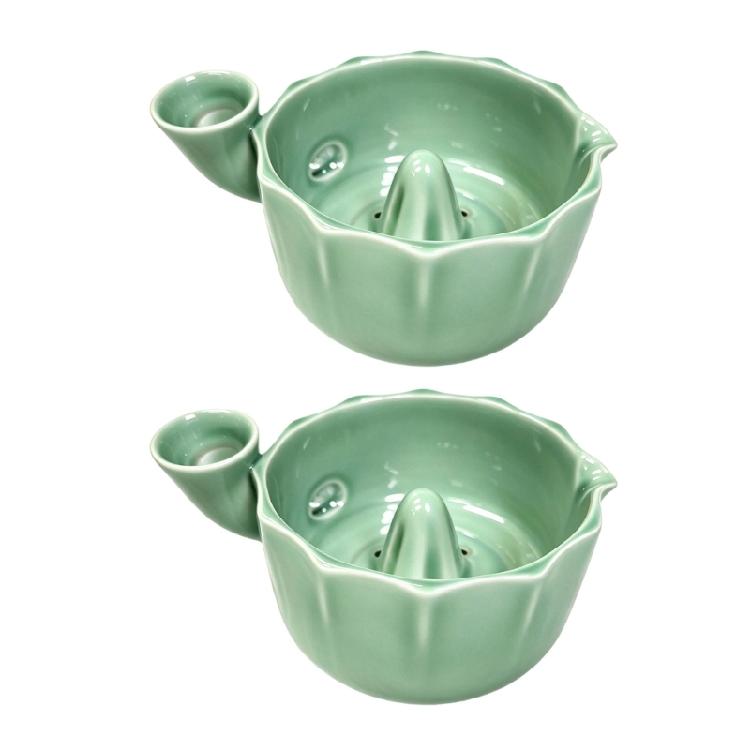 Fruit Draining Bowl with Center Water Guide, Glazed Body and Drain Holes for Small Produce Washing and Serving