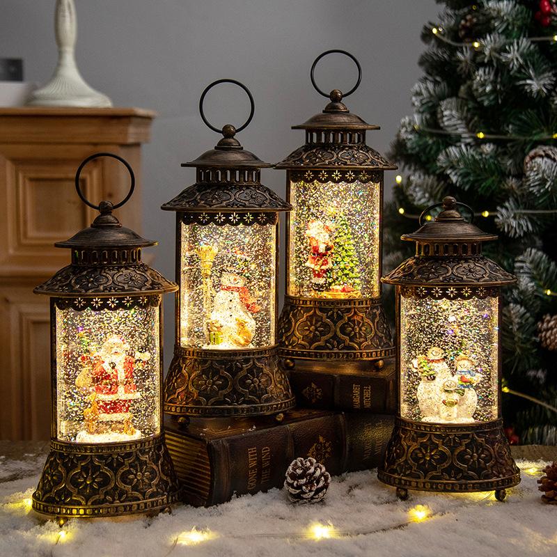 Christmas decoration crystal ball music box snowflakes wind lantern creative Christmas gift