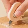 Automatic Retractable Box Cutter with Keychain Mini Safety Knife for Opening Packages Cartoon Portable Box Opener Tool for Home Office Travel