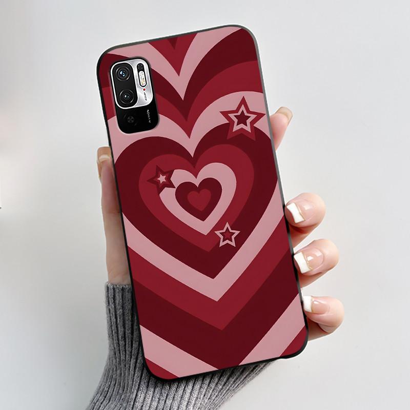 For Xiaomi Redmi Note 10 JE 10T JE Casing Cute Love Rabbit Funny Black Soft Silicone Phone Case For Redmi Note10 JE Bumper Cover