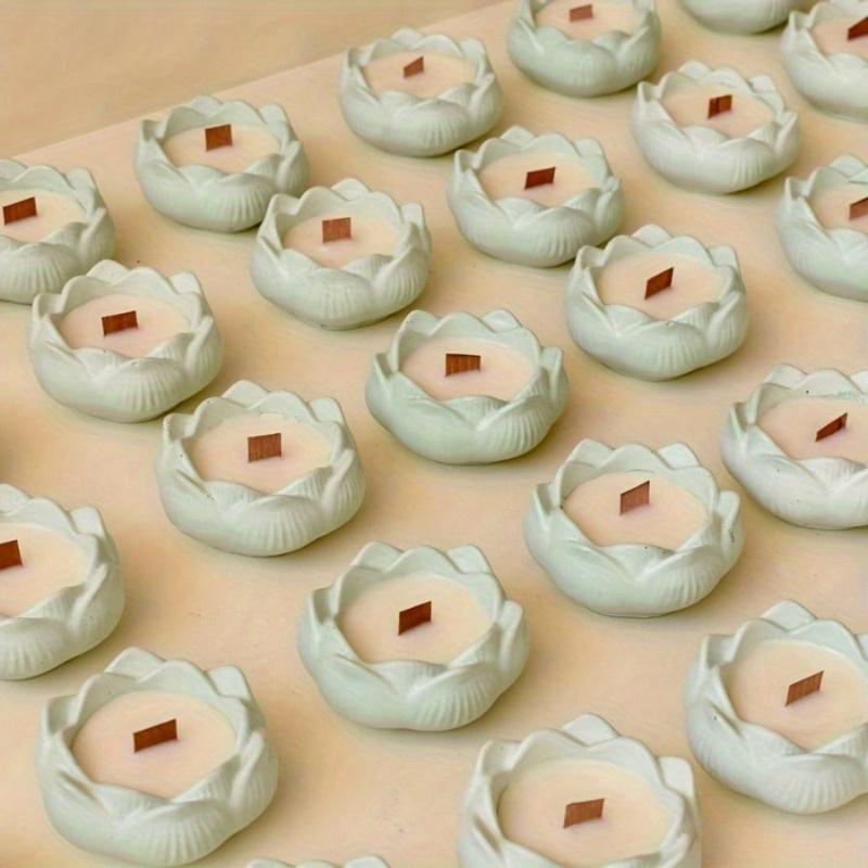 Lotus Kaarshouder Harsmal, Lotus Wax Container Hars Siliconen Gietmal, Ideaal voor Doe-het-zelf Aromatherapie Ambachten, Sieradenschaal, Opbergdoos