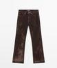 Masimodutti High-Waisted Flock Bootcut Jeans