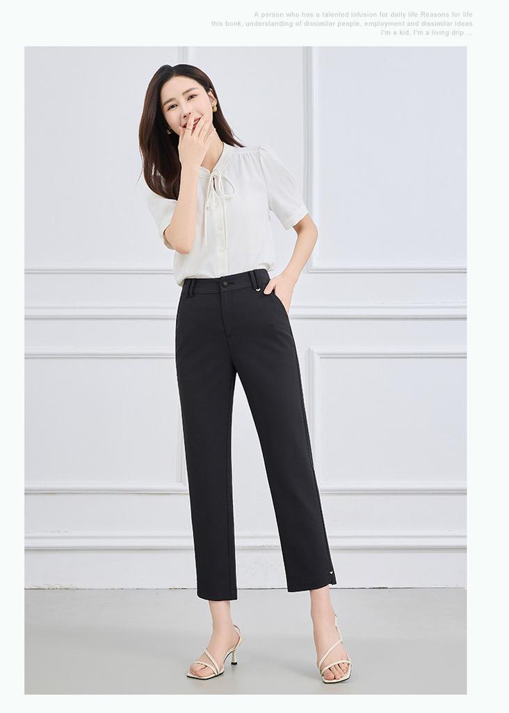 Summer Fashion Temperament Commuting Versatile Straight Leg Casual Pants