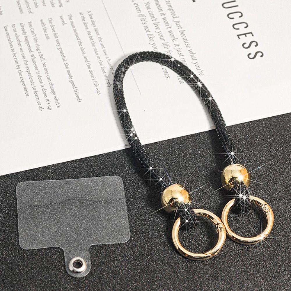 Glitter Crystal Rhinestone Phone Lanyard Bright Bling Bling Phone Case Chain Straps Crossbody Hanging Cord Phone Accessories