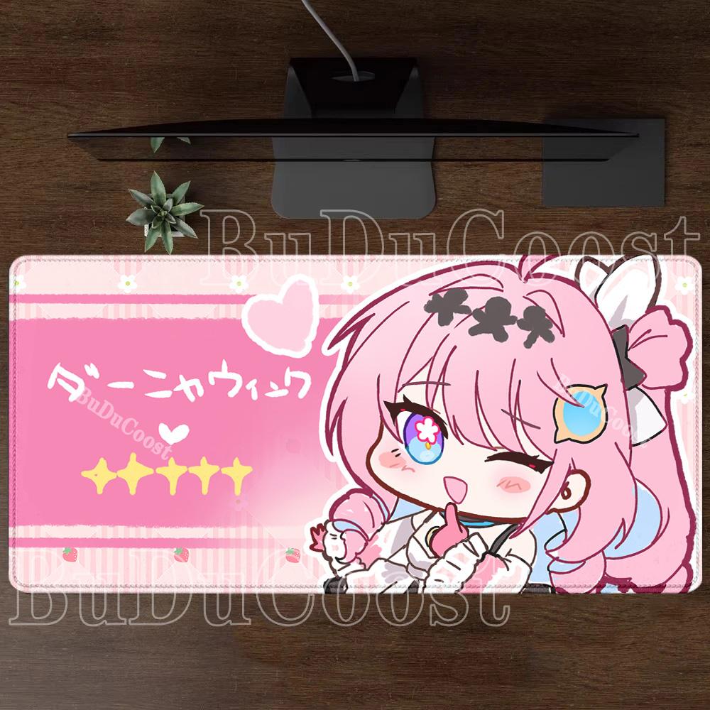 Denia Wuthering Waves Mousepad Kawaii Anime Girl Gaming Keyboard Mouse Pad Office Accessories HD Printing Overlock XXL Desk Mat