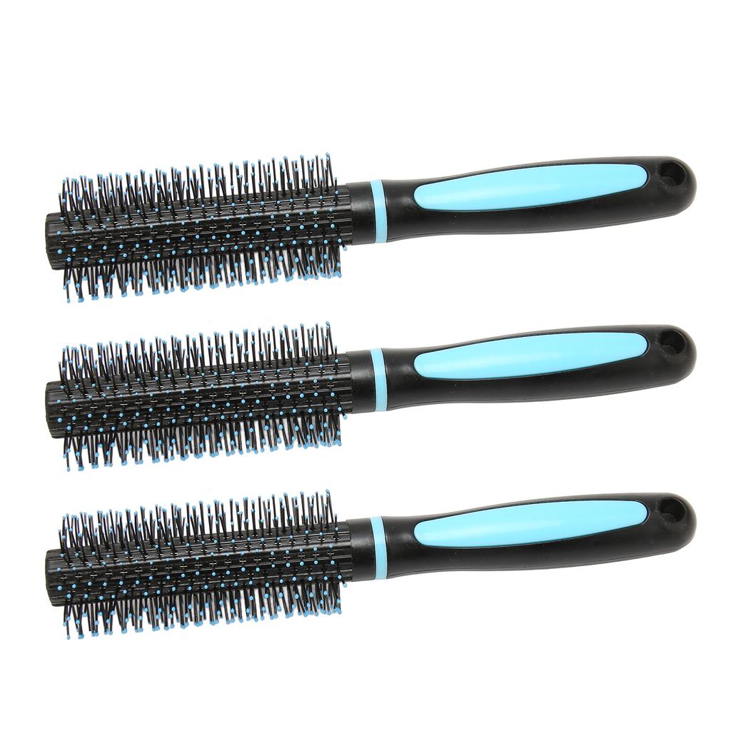 3pcs Round Hair Brush Scalp Massage Reduce Hair Pulling Curling Roll Hairbrush Roller Comb for Salon Home Use