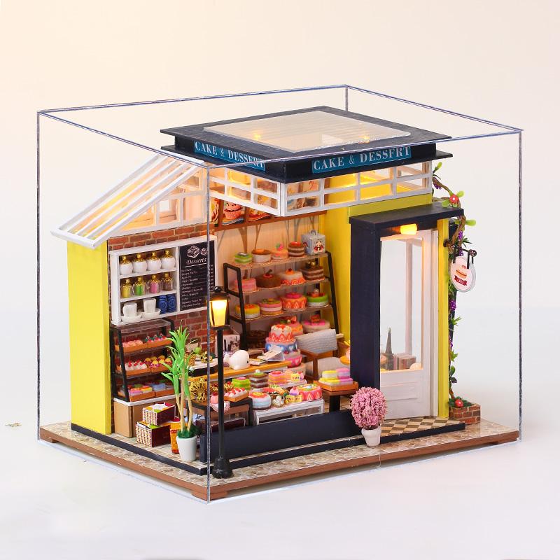 Doll House Minature Dollhouse Kits 3D Puzzle Assembly Building Model Toys With Furniture Lighting Wooden Crafts Birthday Gifts