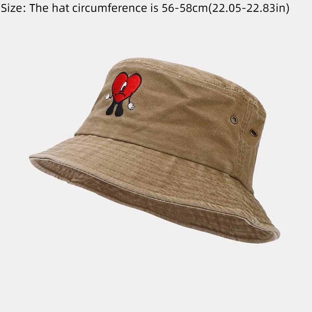 Pălărie de pescar Bad Bunny pliabilă, pălărie bucket la modă pentru bărbați, de soare, pentru exterior