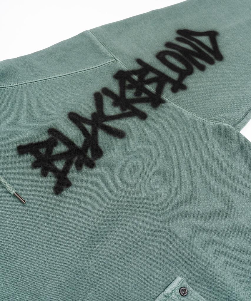 Bbdi Disorder Graffiti Logo Pigment Hoodie (Dust Green)