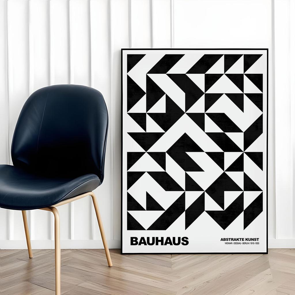 Black and White Bauhaus Poster