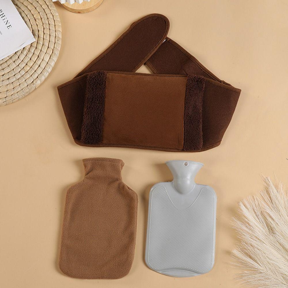 Cute PVC Hot Water Bottle Belt Soft Cartoon Waist Cover Belt Hand Warmer Wearable Warm Water Bag