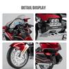 1/11 Scale Motorcycle Honda Gold Wing  GL800 2021 Model Toys Alloy Diecast Sound Light Shock Absorption Simulation Motorbikes Presents
