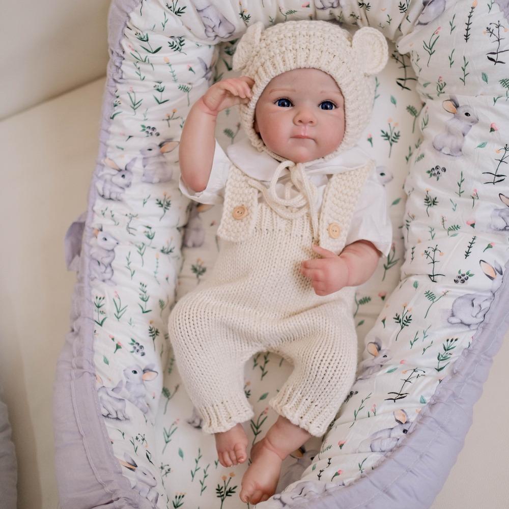 Realistisk Reborn Baby Jentedukke Bettie 18'' 48cm Full Kropp Silikon Vinyl Simuleringsdukke Håndlaget Utsøkt 3D Malt Hud Nyfødtdukker for Barn
