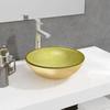 VidaXL Countertop Washbasin Toilet Sink Bathroom Handbasin Bathroom Sink House Interior Tempered Glass 345258