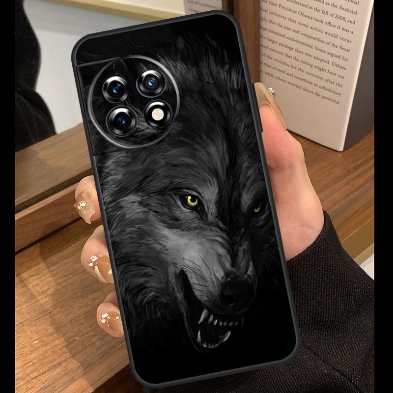 Angry Wolf Case For OnePlus 15 R 13T 13R 12R 10T 8T 13 12 11 9 10 Pro Nord 5 CE 4 2 3 Lite N20 N30 Cover