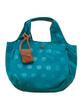 Tora Nylon DotCow Leer Tote, Maat 1S, Dames, 11714-TQ (TQ) (Turkoois)