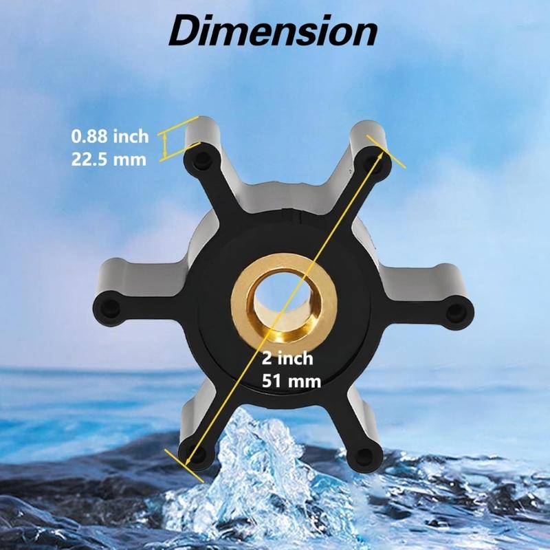 Good Quality Water Pump Impeller with O Rings and Lubricants for Water Pump Maintenance Anti Corrosion Materials