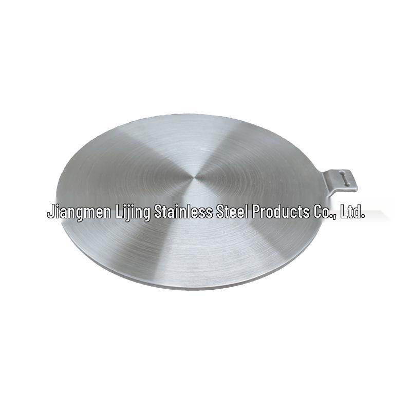 Magnetic Stainless Steel Heat Conduction Disc with Snap-On Handle for Induction Cooktops