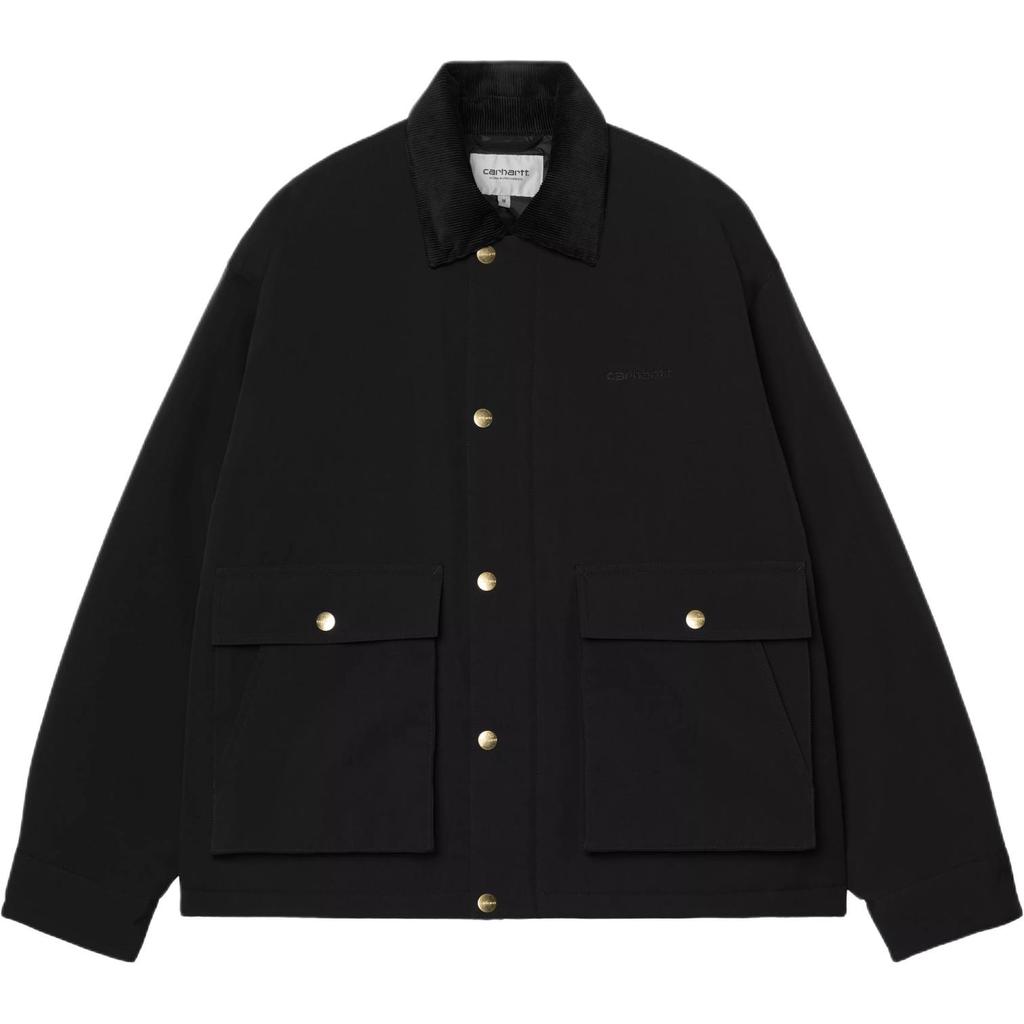 Carhartt WIP SS26 Quentin Jacket Fashion Casual Embroidered Logo Long Sleeve Cotton Coat Unisex Jacket I037047-00E-XX