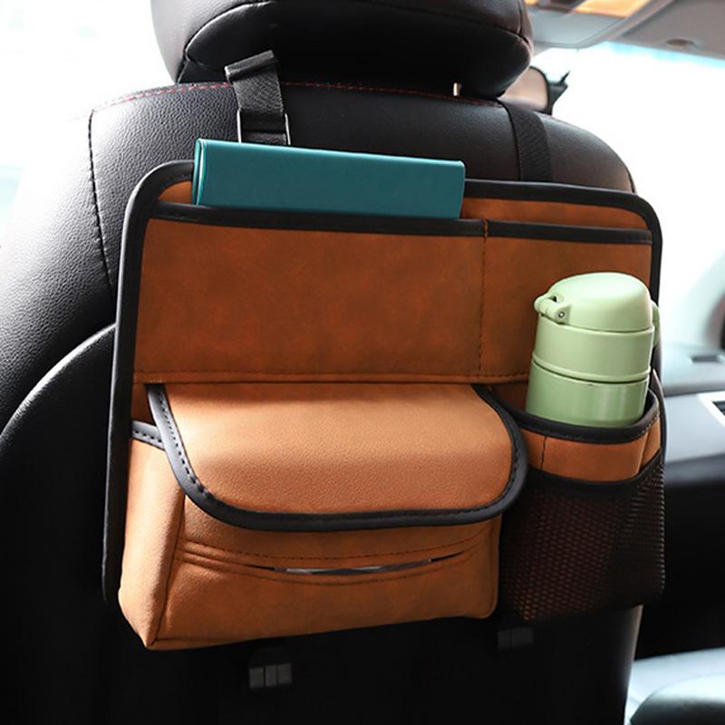 Seat Back Organizer Back Seat Storage Organizer Back Of Seat Car Organizer Large-Capacity Multi-Compartment Organizer For Snacks