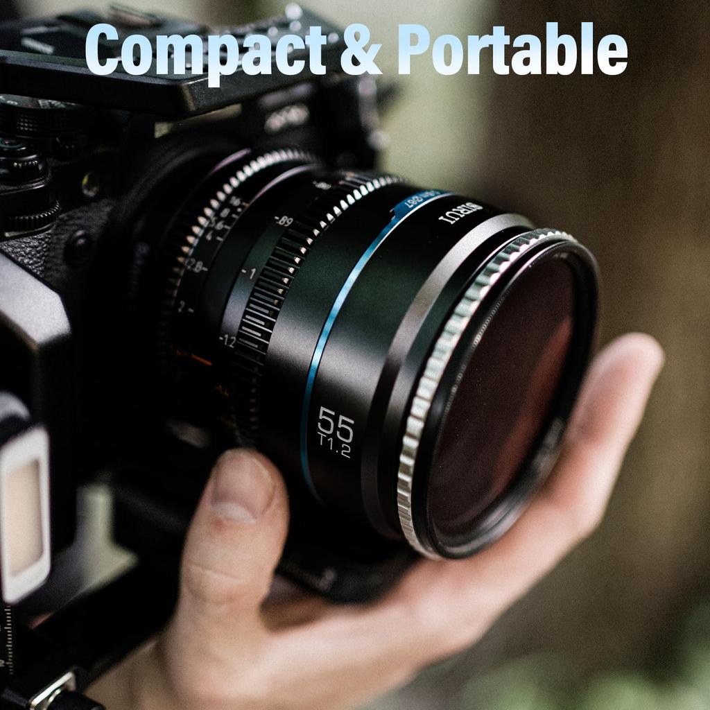 SIRUI Night Walker 55mm Cine Large Aperture Manual Focus Lens T1.2 Lens, (MS55M-B, M4/3 Mount, Black)