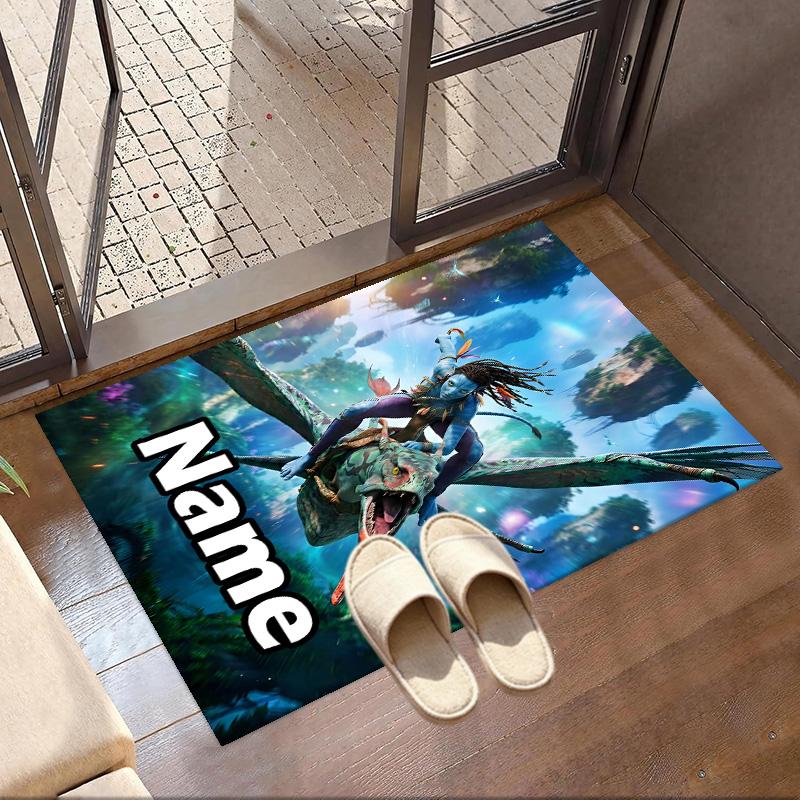Custom Name Personalized Avatar Print Carpet, Versatile Home Decor Rug, for Playroom, Apartment, Balcony, Entryway, Hallway Gift