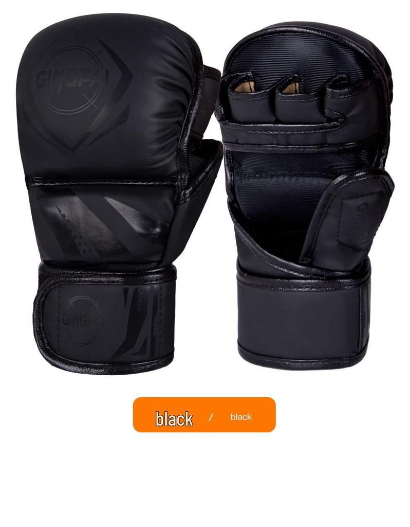 Profesionální MMA a boxerské rukavice s polovičními prsty pro děti a dospělé – Zesílené pro Muay Thai boj, Sanda a trénink na boxovacím pytli pro muže a ženy.