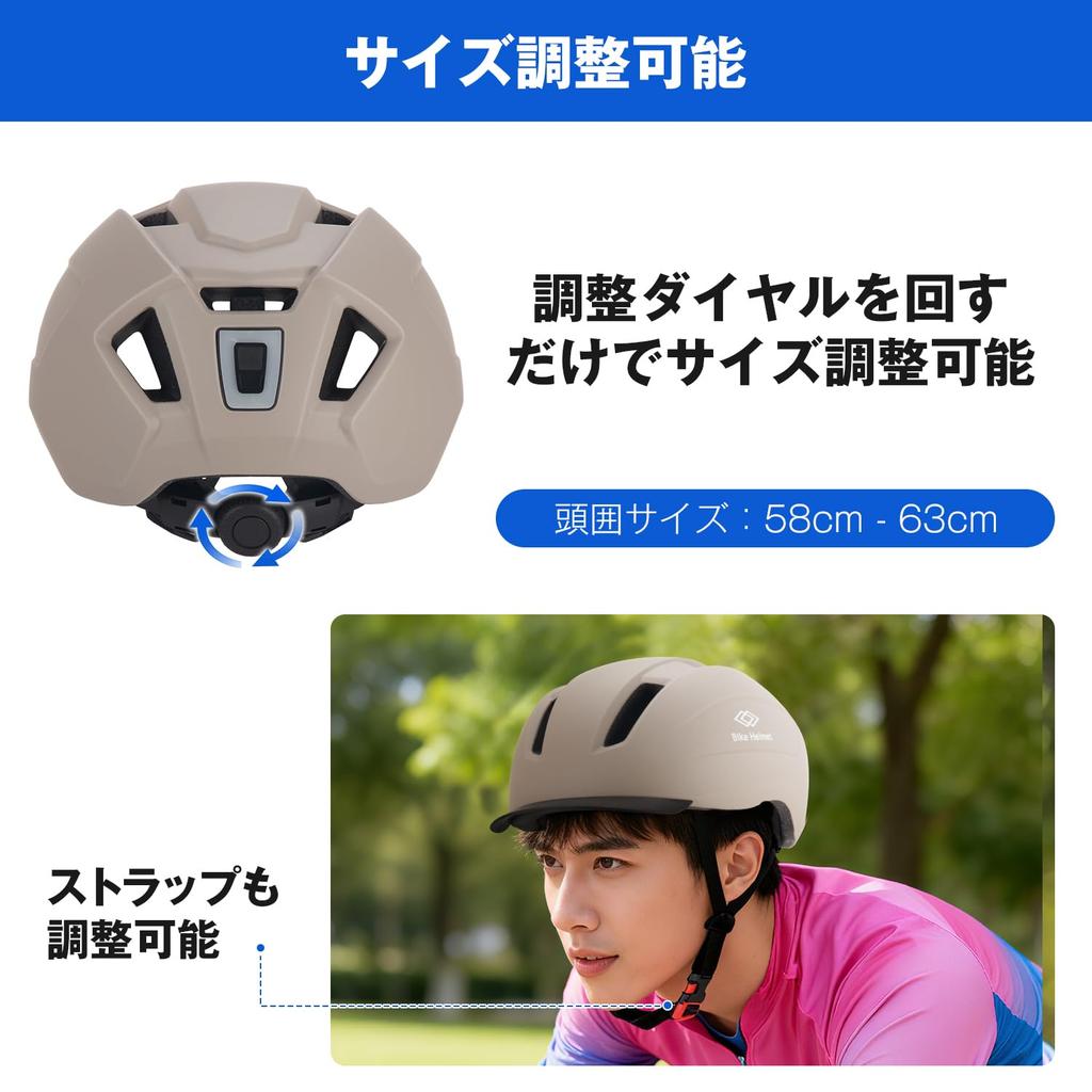 Mixiu Bicycle Helmet for CE Sun Impact with LED Streamlined Suitable for Road Urban and Unisex Cycling Adjustable Size Adults, Certified, Ultralight,