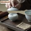 Azure Ru Kiln Porcelain War Drum Teapot Cover Holder Ice Cracked Glaze Cover Frame Zisha Pot Lid Shelf Kung Fu Teaset Ornaments