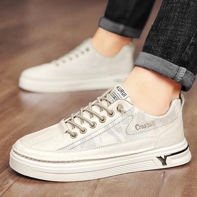 Nuove scarpe sportive casual in pelle da uomo stile retrò, comode suole spesse e scarpe con rialzo