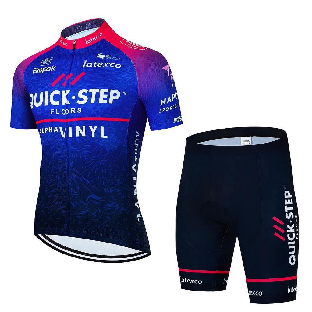 Tuta da Ciclismo Quick Step Team Edition Manica Corta Estate Mountain Bike Ciclismo su Strada Maglia Tour De France