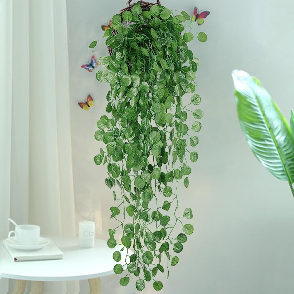 2Pc 90Cm Artificial Hanging Plant Greenery Vine Leaf Garland Begonia Leaf Rattan