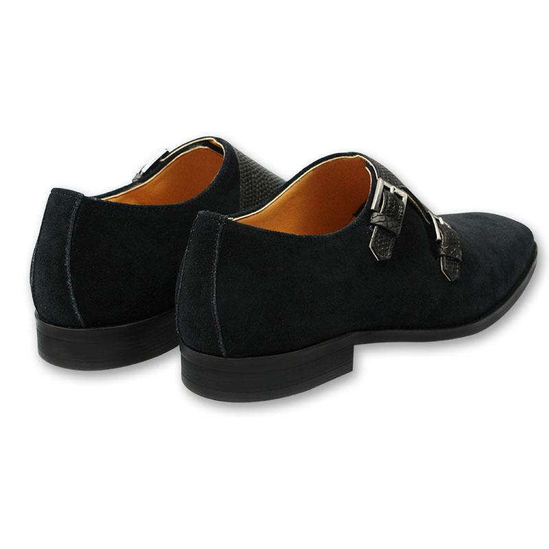 Fashion Men Shoes Cow Suede Monk Autumn Genuine Leather Shoe Single Fashion Classic Buckle Handmade Characteristic Adult Loafers For Man
