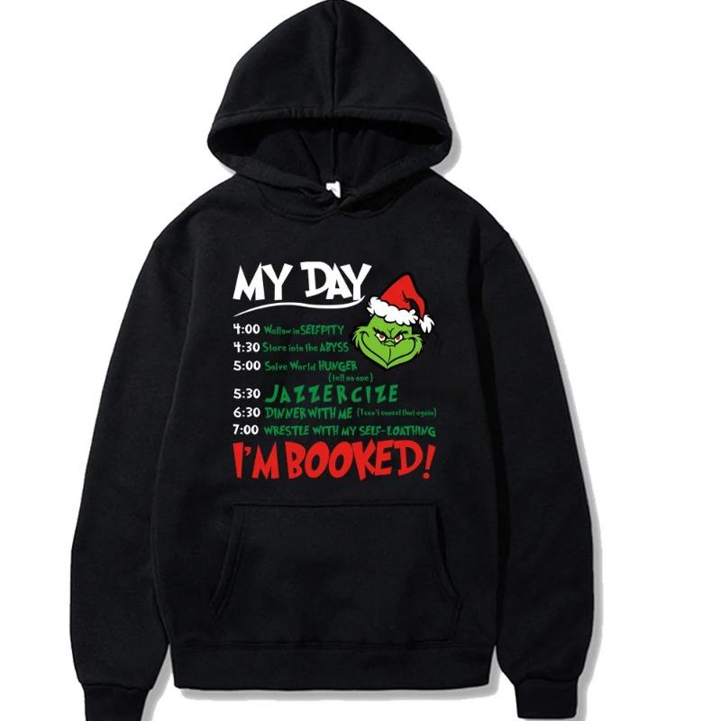 Grünhaarige Monster Druck Weihnachtsgeschenke Hoodie Herren Hoodies Kinder Kapuzenpullover Lässiger Pullover
