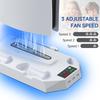 PS5 PS5 Pro Slim Koelstandaard DE/UHD Ventilatorbasis met Dubbele Controlleroplader voor Sony PlayStation 5 Accessoires