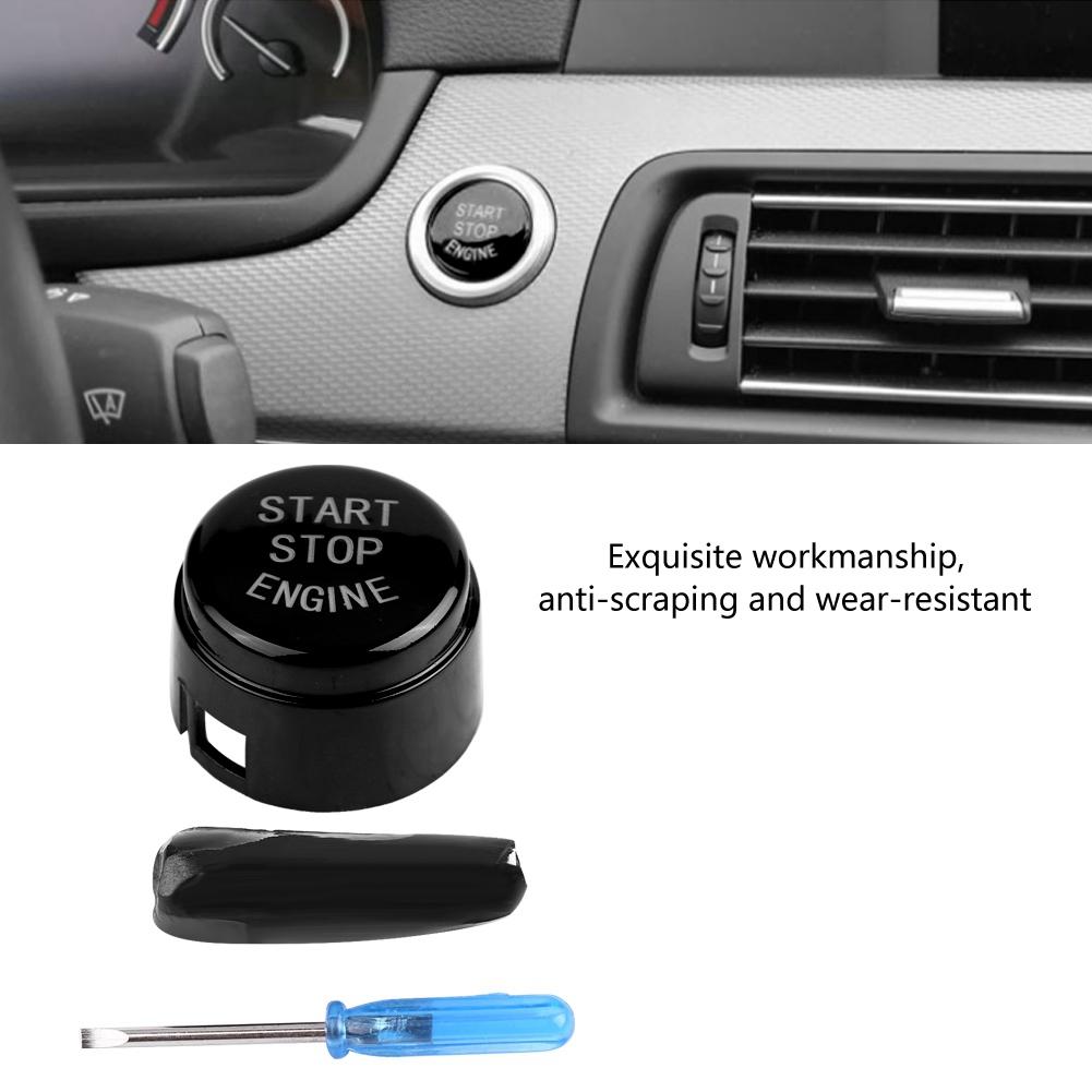 Car Engine One Button Start Button for BMW F30 3 Series F Disk Bottom without Start&Stop Black