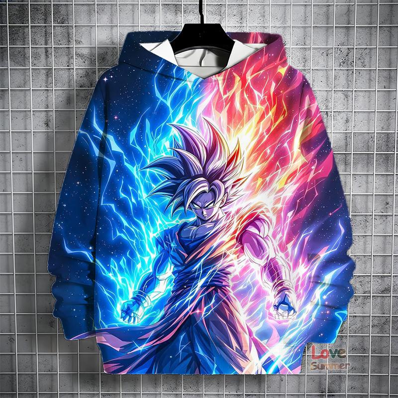 Hot Sale Trend Hip-Hop Hooded Sweatshirt S-5XL Adults Dragon Ball Battle Suit 3D Print Hoodie Sports Sweatshirt Top Clothing