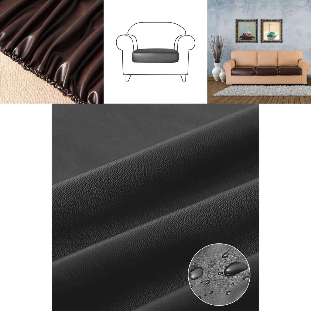 Versatile And Durable Elastic Pu Leather Sofa Cushion Slipcovers For All Sofas
