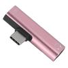 2'si 1 Arada Type C - 3.5mm Kulaklık USB Şarj Dönüştürücü Çok Fonksiyonlu Dönüştürücü Siyah