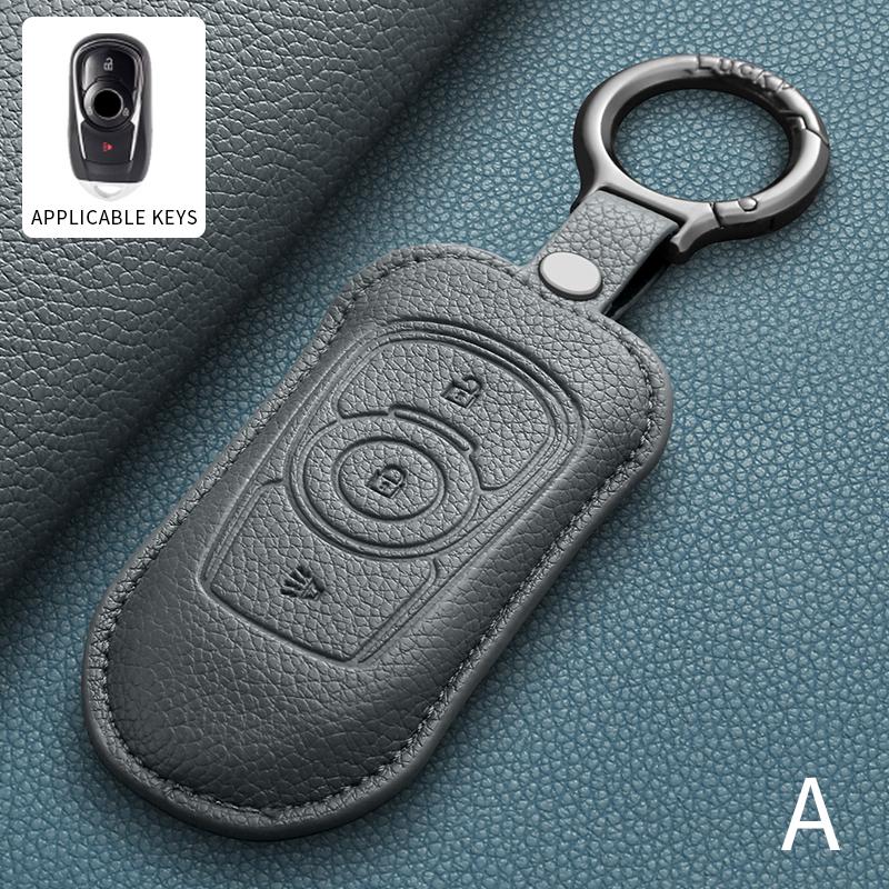 Leather Key Fob Cover For Buick Encore Envision Lacrosse Regal Verano