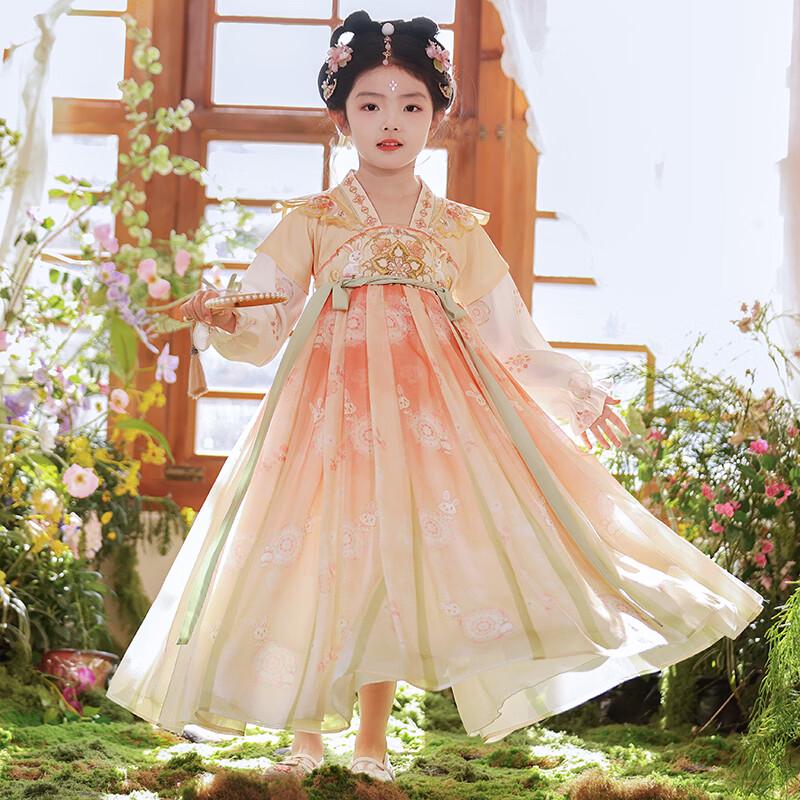 Anneyol Girls' Hanfu Summer Princess Dress