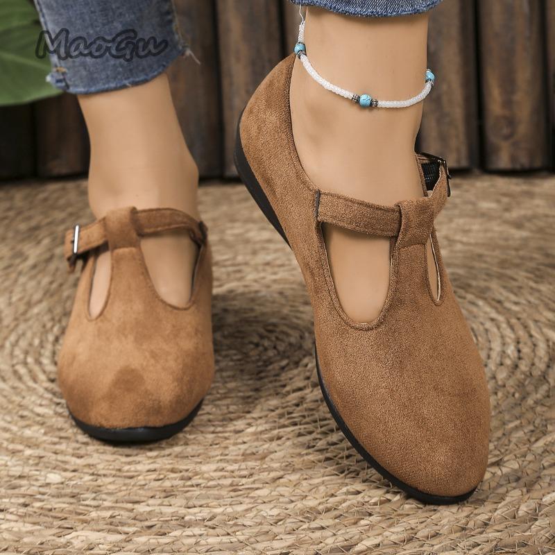 Mode Größe 36-43 Einfarbig Damen Mid Heel Pumps Schnallenriemen Bequeme Schuhe Herbst Lässige Keilabsatzschuhe Elegant Zapatos De Mujer