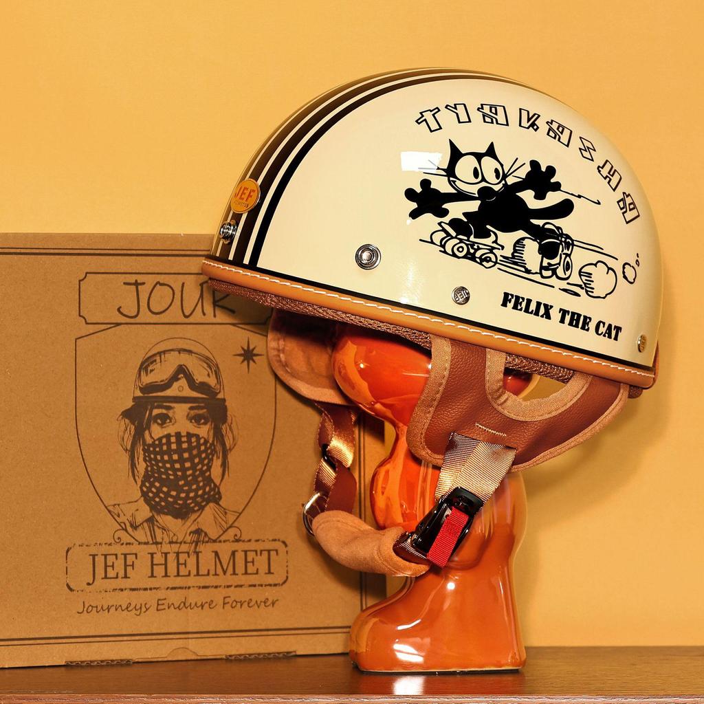 JEF Taiwan Retro Lightweight Helmet: 3C Certified for Summer, Unisex.