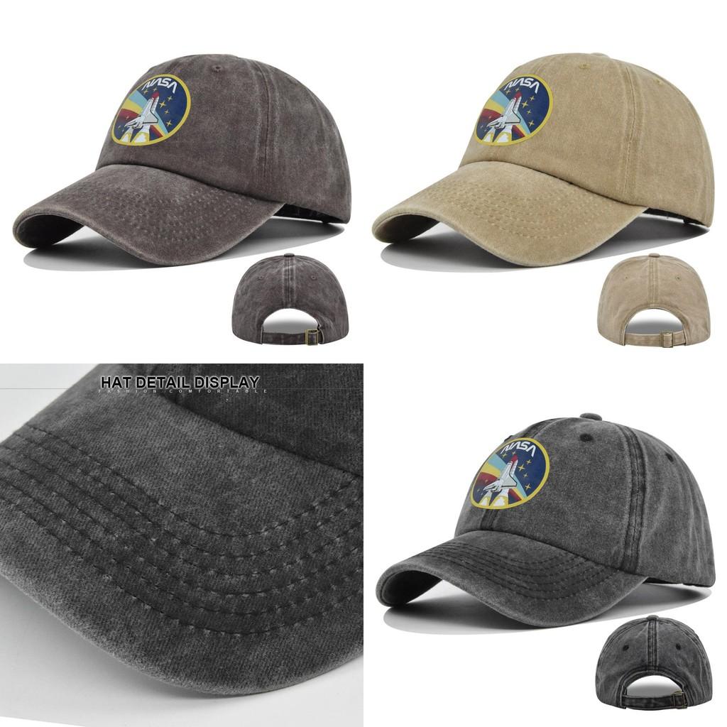 Nasa Graffiti Print Baseball Cap Colorful Silk Screen Duck Tongue Cap Vintage Sun Hat Personalized Hat
