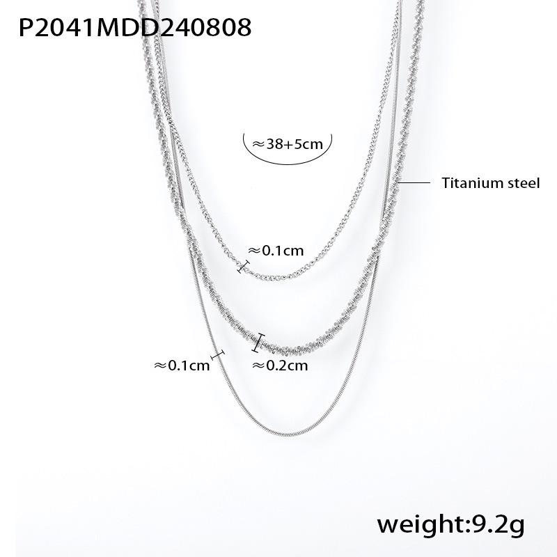 

Европейско-американское кубинское многослойное титановое ожерелье: Хип-хоп чокер для женщин
