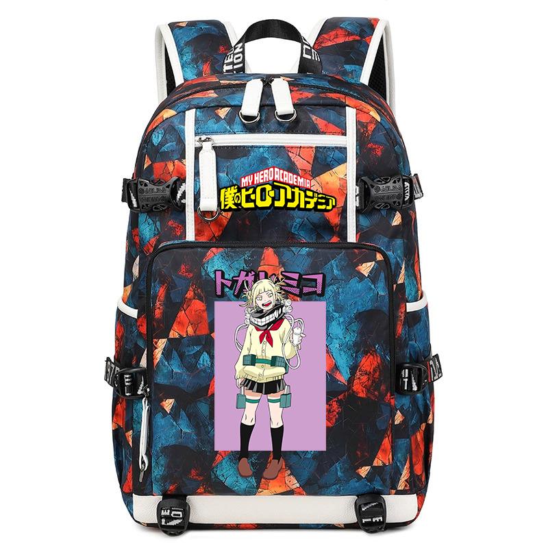 My Hero Academia Printed Rucksack Large Capacity School Bag Outdoor Book Backpack for Boys Girls Teens
