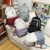Schoolbag Casual Middle School Student Schoolbag 1011 New Korean Version Simple and Versatile Travel Backpack Trendy Couple Backpack